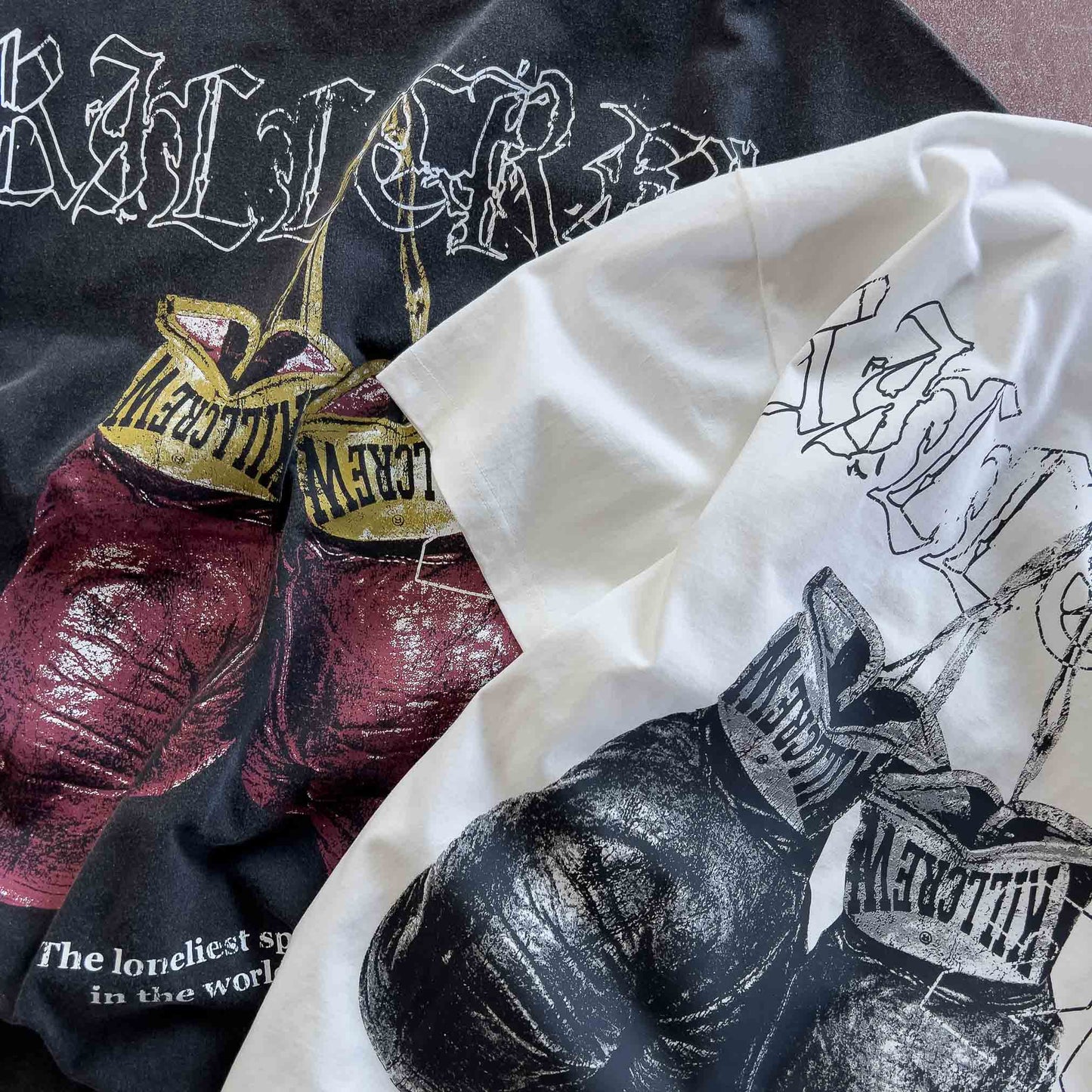 RELAXED FIT LUX "VINTAGE BOXING" T-SHIRT - WHITE