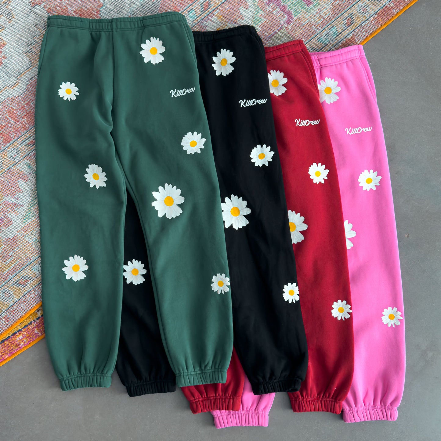 OVERSIZED LUX "DAISY" SWEATPANTS - RED