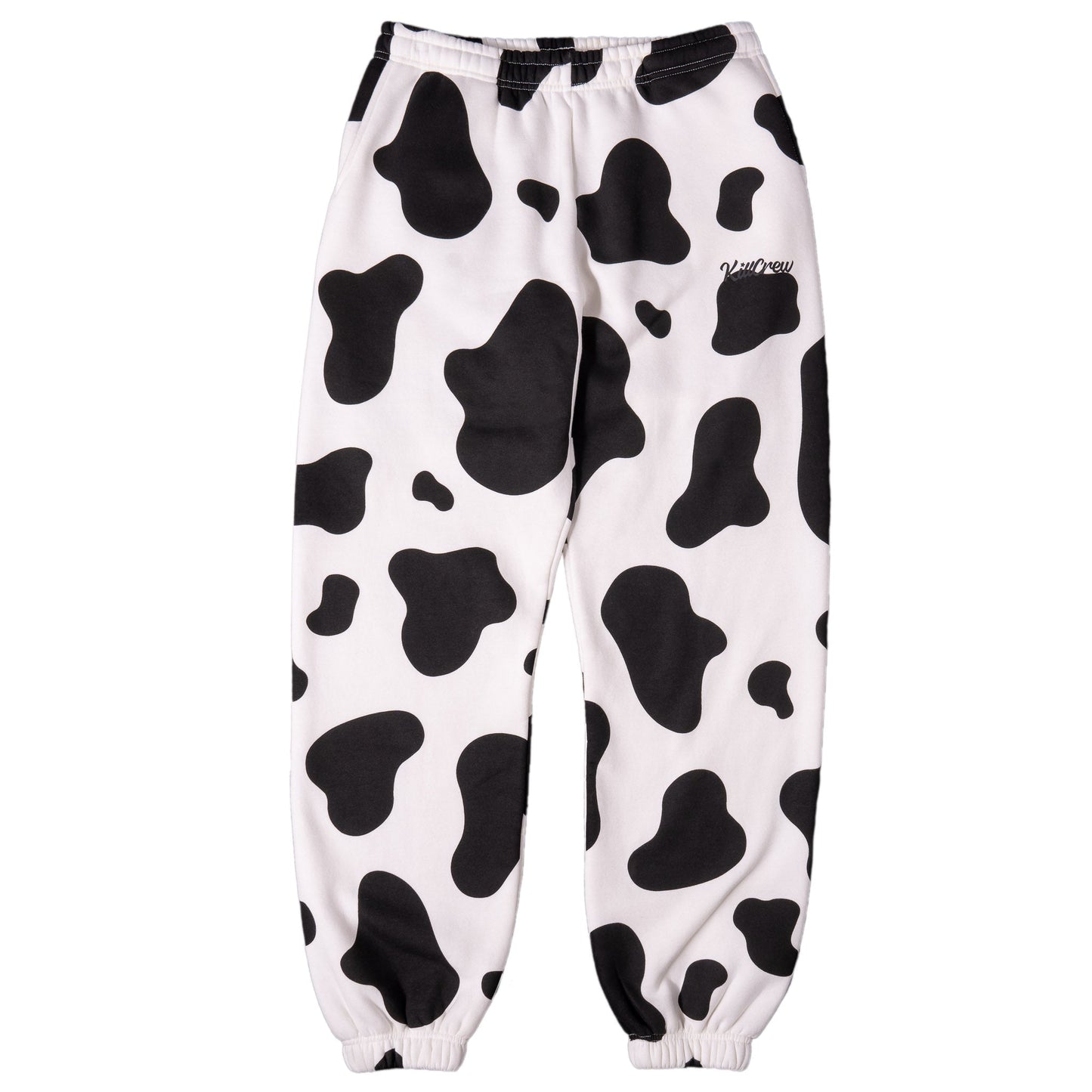 OVERSIZED LUX "MOO MOO" SWEATPANTS - BLACK