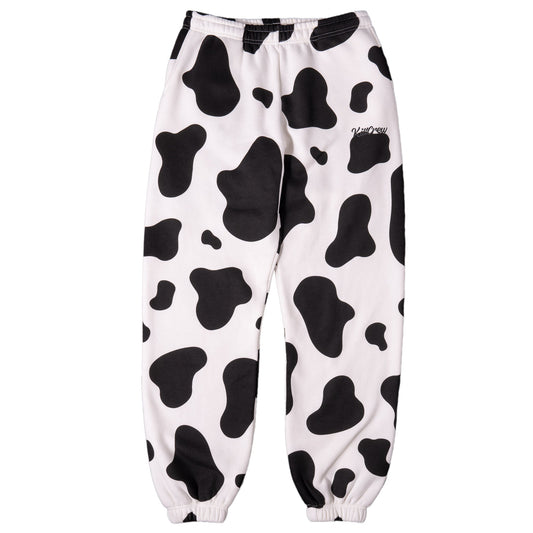 OVERSIZED LUX "MOO MOO" SWEATPANTS - BLACK